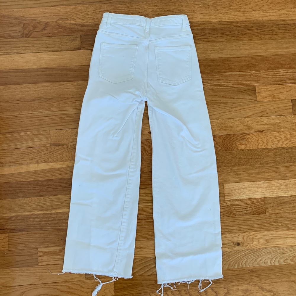 ZARA straight leg white jeans